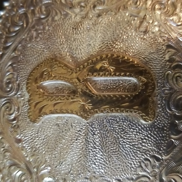 CRUMRINE VINTAGE BELT BUCKLE. San Marco's Nickel Silver. EUC 2.75" x 3.75" - Picture 5 of 5